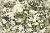 Quartz Crystals on Lustrous Striated Pyrite and Sphalerite - Peru #276046-1